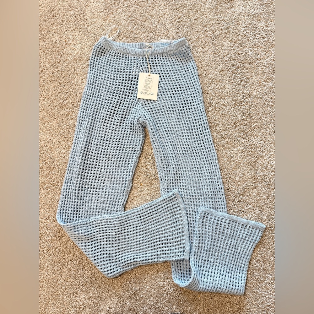 Ghanda Light Blue Crochet Pants